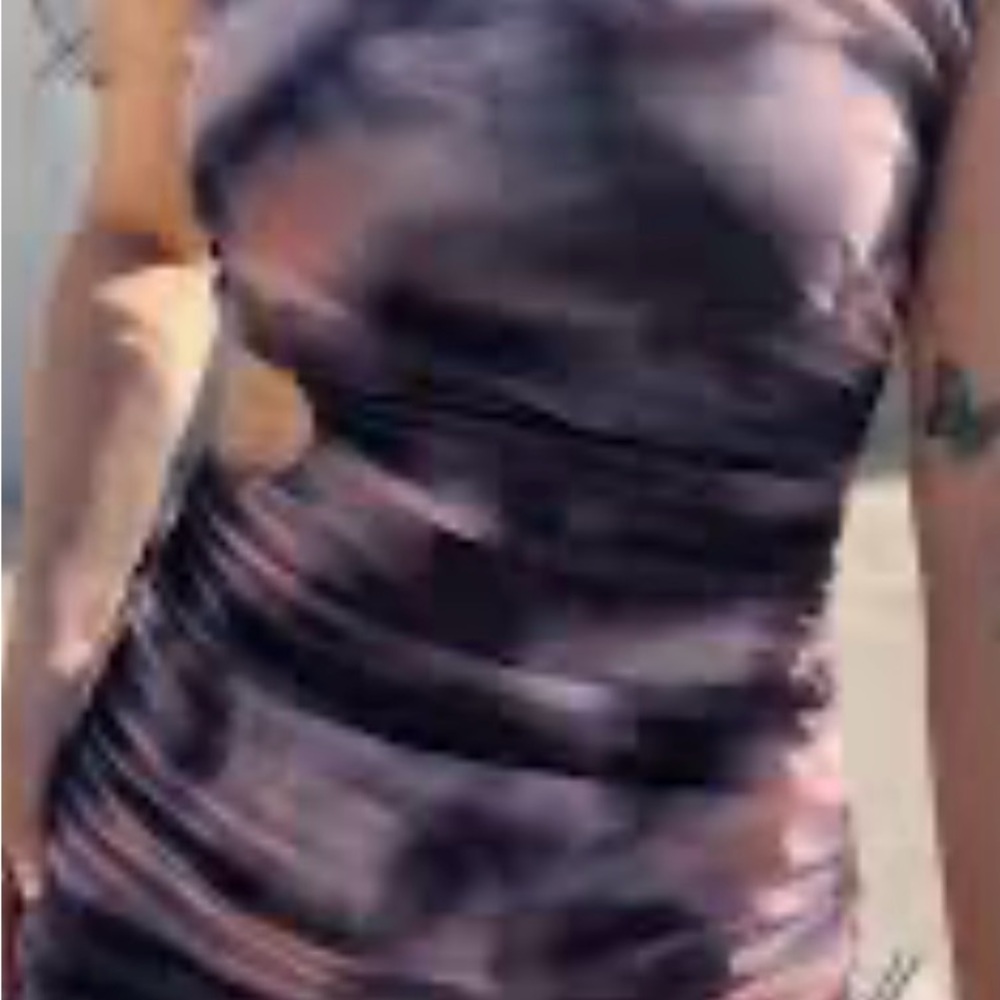 Purple and Black One Shoulder Bodycon Dress for Wedding Guest